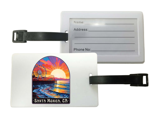 Santa Monica California Design B Souvenir Luggage Tag 2-Pack