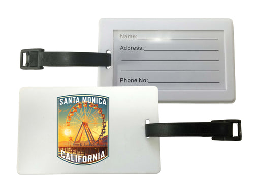 Santa Monica California Design C Souvenir Luggage Tag 4-Pack
