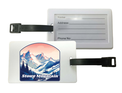 Stowe Mountain Vermont Design A Souvenir Luggage Tag Single
