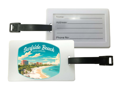 Surfside Beach South Carolina Design B Souvenir Luggage Tag 4-Pack