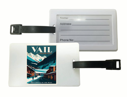 Vail Colorado Design B Souvenir Luggage Tag Single