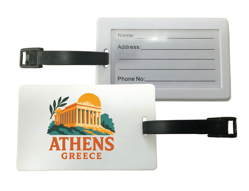 Athens Greece Vintage Design Souvenir Luggage Tag 