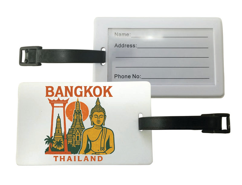 Bangkok Thailand Vintage Design Souvenir Luggage Tag 