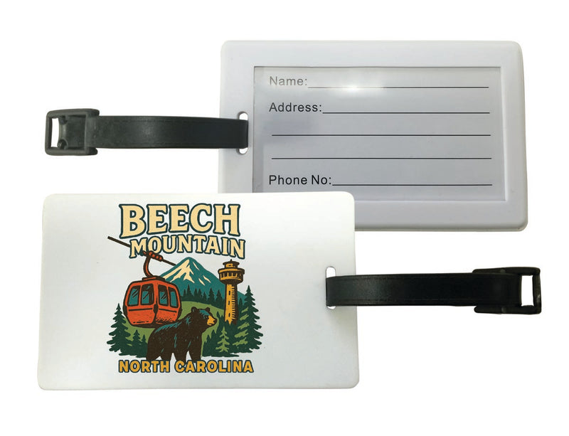 Beech Mountain North Carolina Vintage Design Souvenir Luggage Tag 