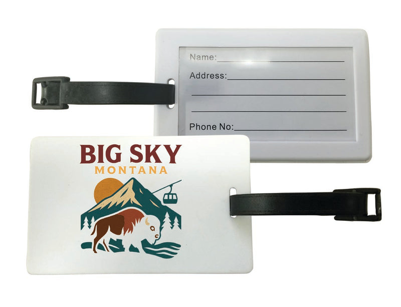 Big Sky Montana Vintage Design Souvenir Luggage Tag 