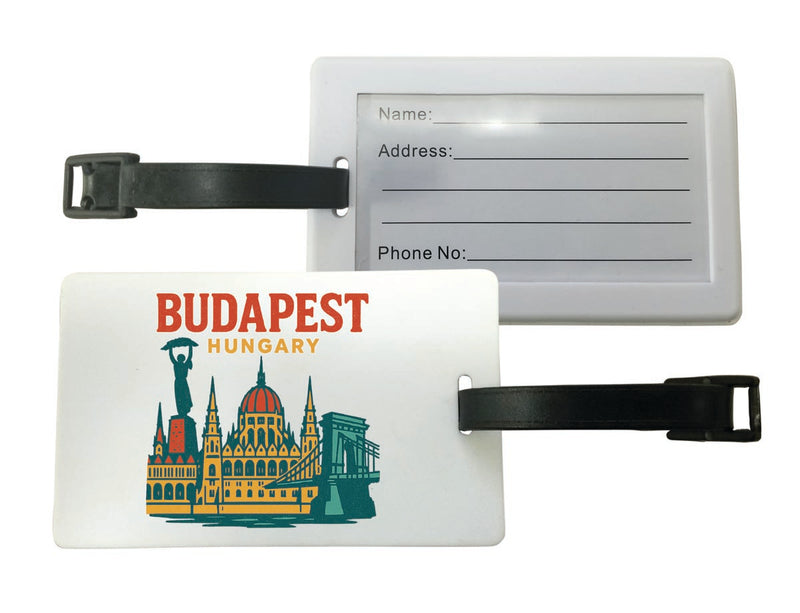 Budapest Hungary Vintage Design Souvenir Luggage Tag 