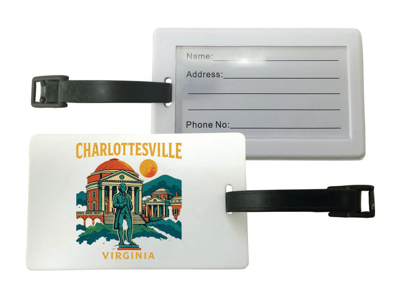 Charlottesville Virginia Vintage Design Souvenir Luggage Tag 