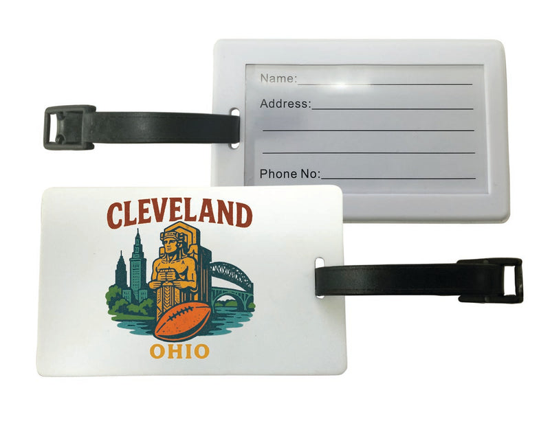 Cleveland Ohio Vintage Design Souvenir Luggage Tag 