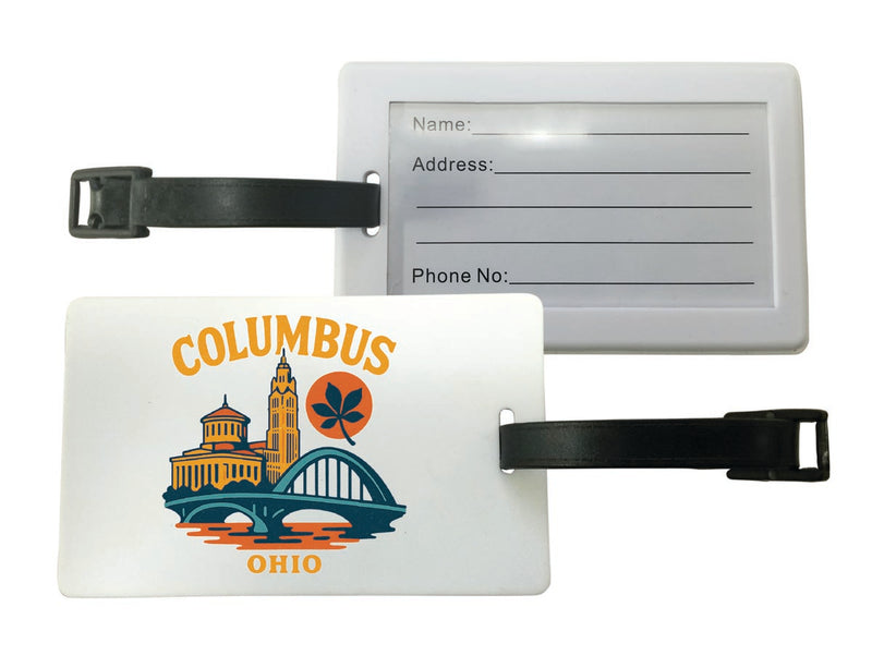 Columbus Ohio Vintage Design Souvenir Luggage Tag 