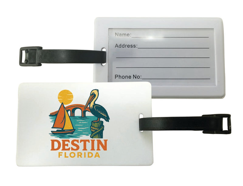 Destin Florida Vintage Design Souvenir Luggage Tag 