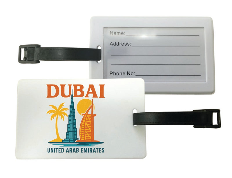 Dubai United Arab Emirates Vintage Design Souvenir Luggage Tag 