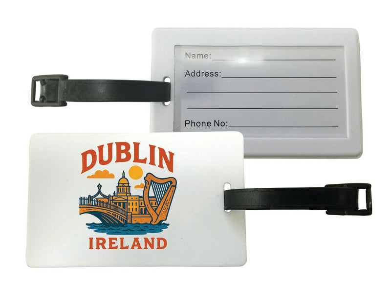 Dublin Ireland Vintage Design Souvenir Luggage Tag 