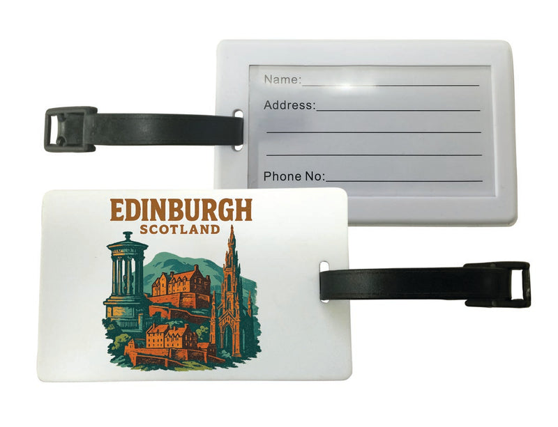 Edinburgh Scotland Vintage Design Souvenir Luggage Tag 