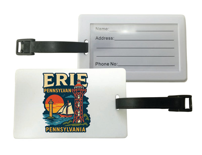Erie Pennsylvania Vintage Design Souvenir Luggage Tag 