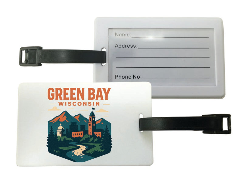 Green Bay Wisconsin Vintage Design Souvenir Luggage Tag 