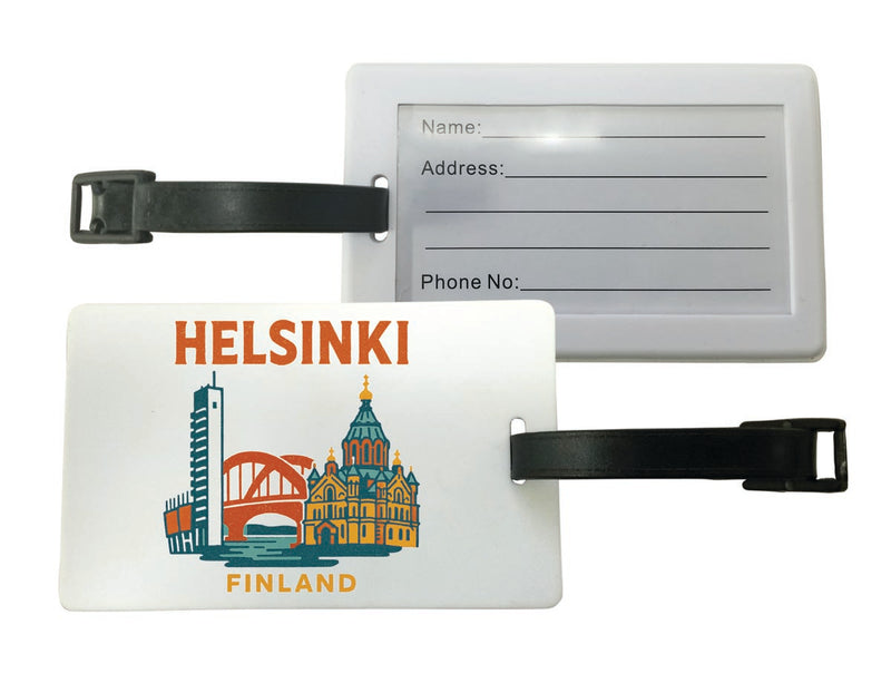 Helsinki Finland Vintage Design Souvenir Luggage Tag 