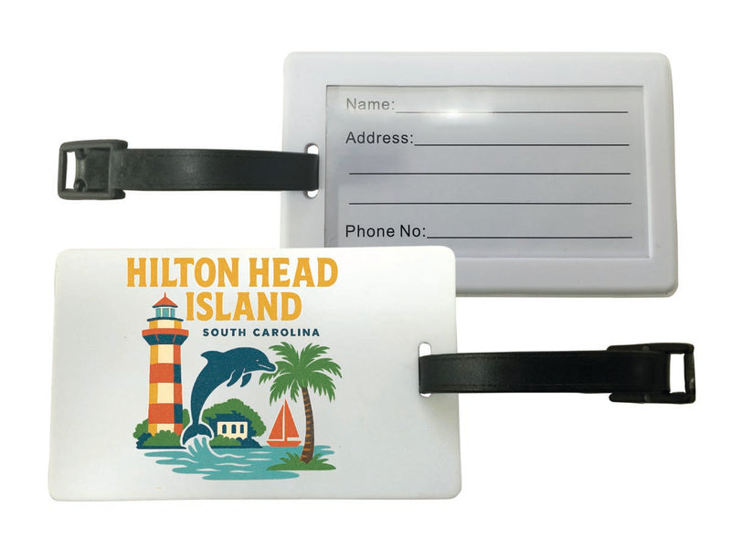 Hilton Head Island South Carolina Vintage Design Souvenir Luggage Tag 