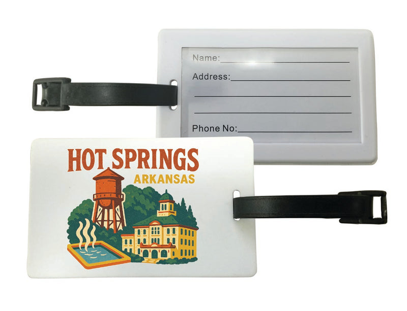 Hot Springs Arkansas Vintage Design Souvenir Luggage Tag 