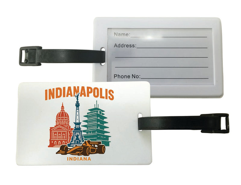 Indianapolis Indiana Vintage Design Souvenir Luggage Tag 
