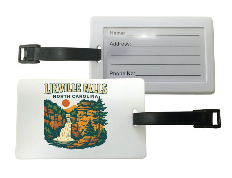 Linville Falls North Carolina Vintage Design Souvenir Luggage Tag 