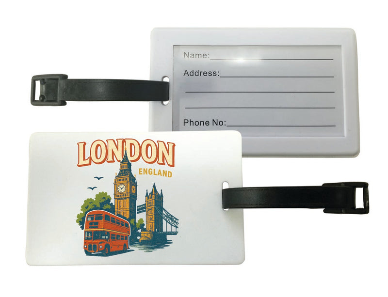 London England Vintage Design Souvenir Luggage Tag 