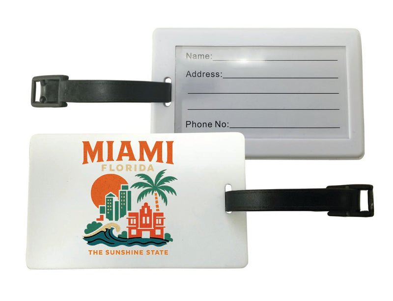 Miami Florida Vintage Design Souvenir Luggage Tag 