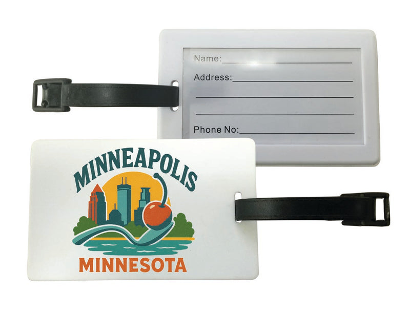 Minneapolis Minnesota Vintage Design Souvenir Luggage Tag 