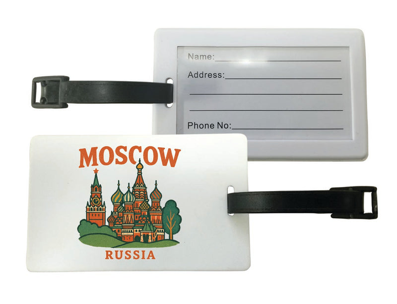 Moscow Russia Vintage Design Souvenir Luggage Tag 