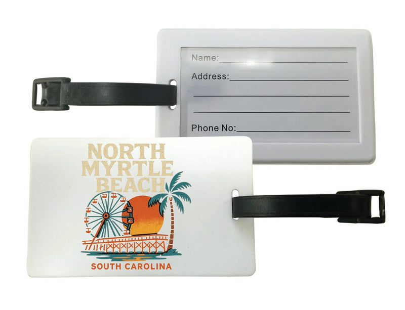 North Myrtle Beach South Carolina Vintage Design Souvenir Luggage Tag 