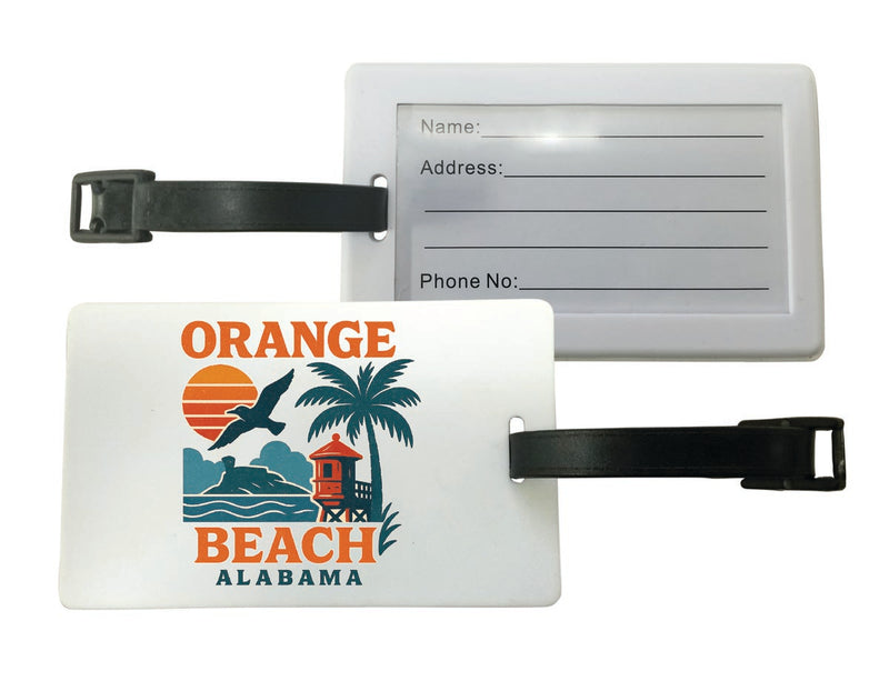 Orange Beach Alabama Vintage Design Souvenir Luggage Tag 