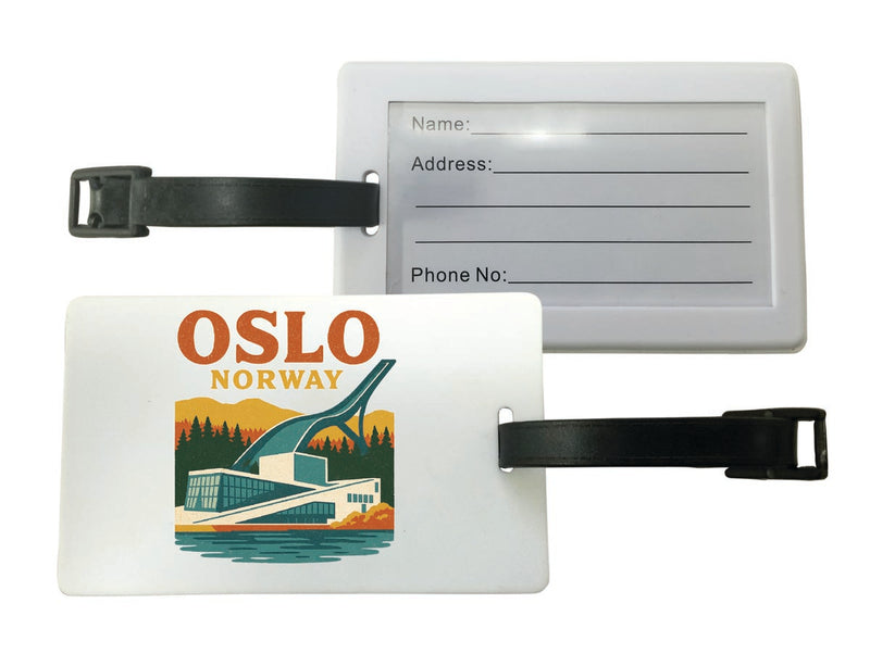 Oslo Norway Vintage Design Souvenir Luggage Tag 