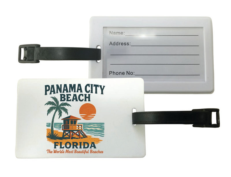 Panama City Beach Florida Vintage Design Souvenir Luggage Tag 