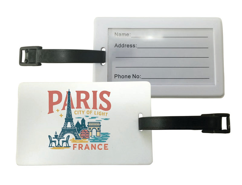 Paris France Vintage Design Souvenir Luggage Tag 