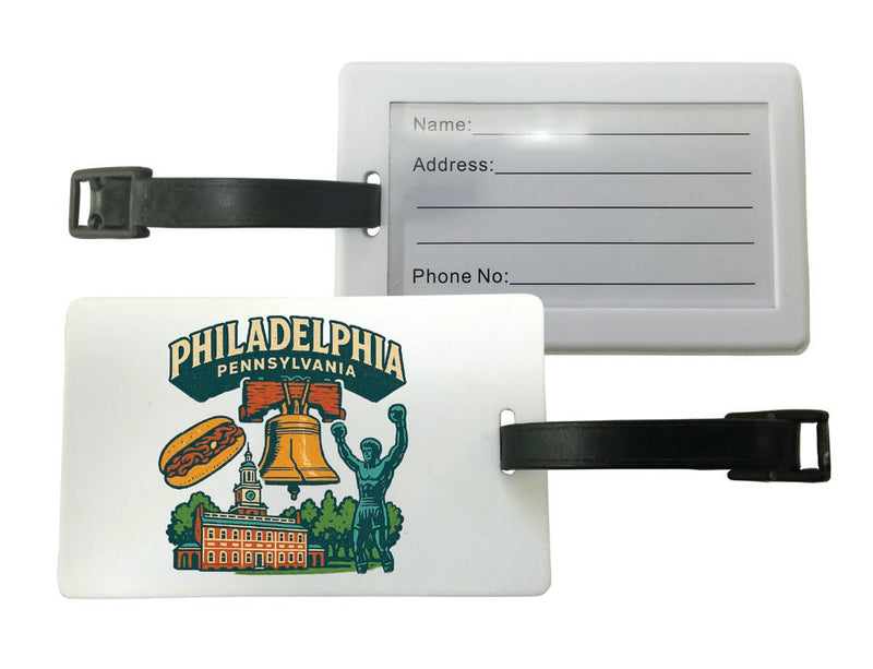 Philadelphia Pennsylvania Vintage Design Souvenir Luggage Tag 