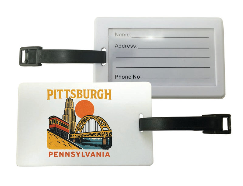 Pittsburgh Pennsylvania Vintage Design Souvenir Luggage Tag 