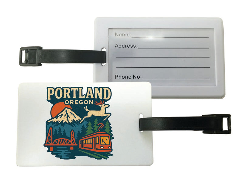 Portland Oregon Vintage Design Souvenir Luggage Tag 