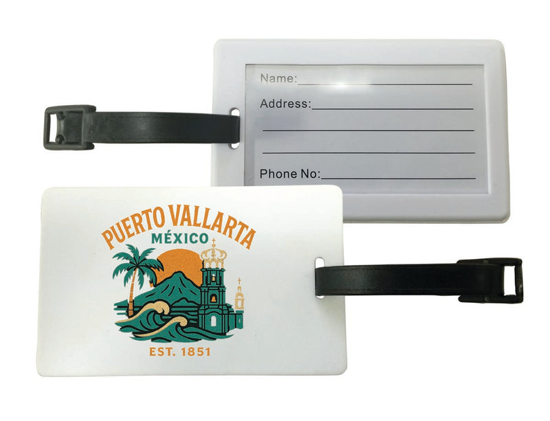 Puerto Vallarta Mexico Vintage Design Souvenir Luggage Tag 