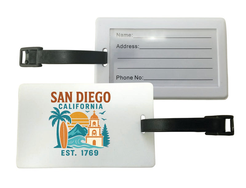 San Diego California Vintage Design Souvenir Luggage Tag 