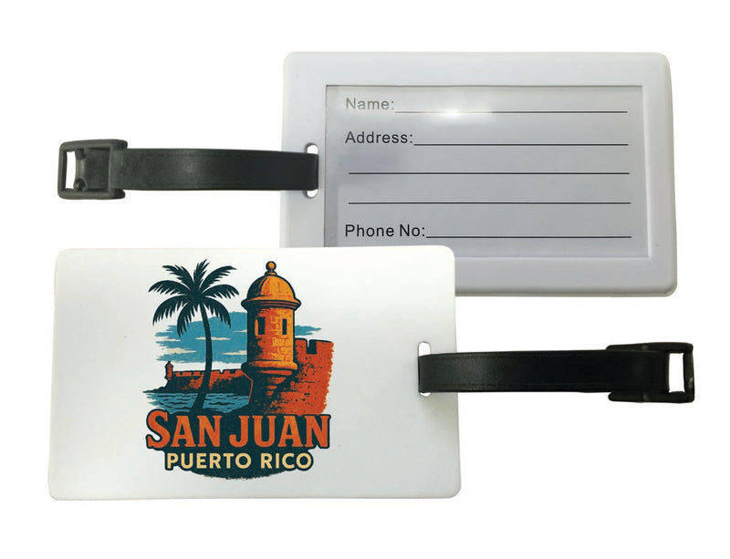 San Juan Puerto Rico Vintage Design Souvenir Luggage Tag 