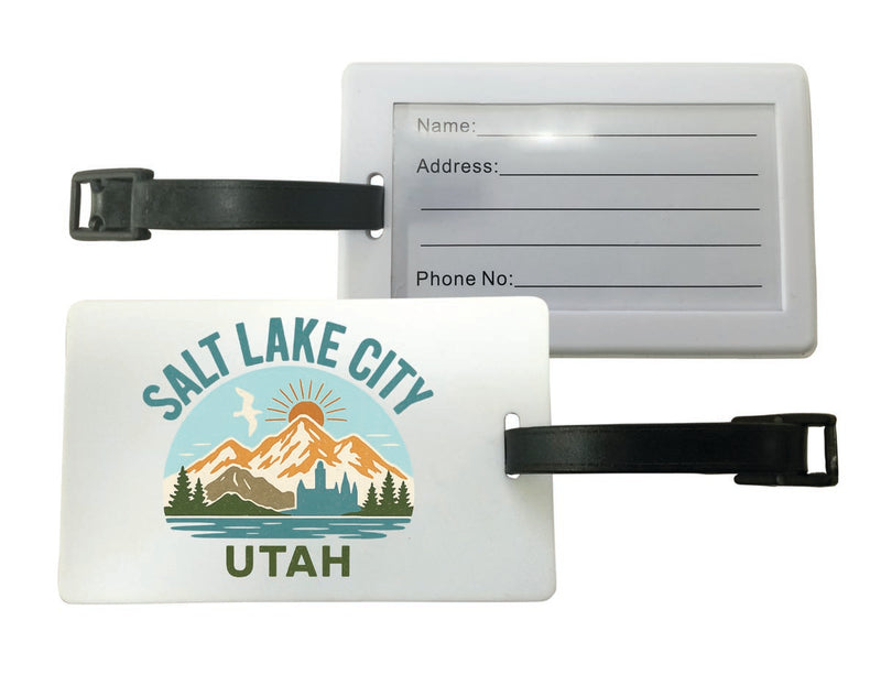 Salt Lake City Utah Vintage Design Souvenir Luggage Tag 