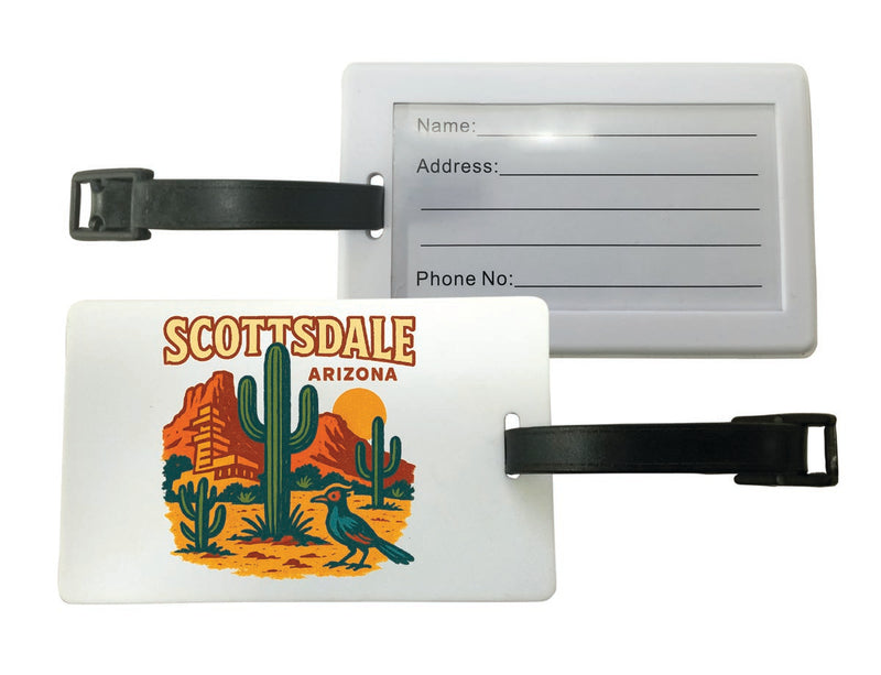 Scottsdale Arizona Vintage Design Souvenir Luggage Tag 