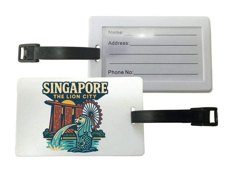 Singapore Vintage Design Souvenir Luggage Tag 