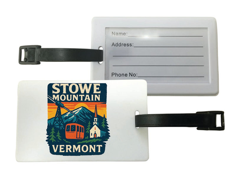 Stowe Mountain Vermont Vintage Design Souvenir Luggage Tag 