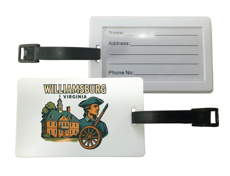 Williamsburg Virginia Vintage Design Souvenir Luggage Tag 