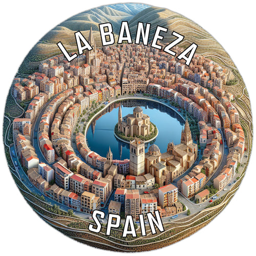 La Baneza Spain Souvenir Die Cut Flat Magnet 3-Inch