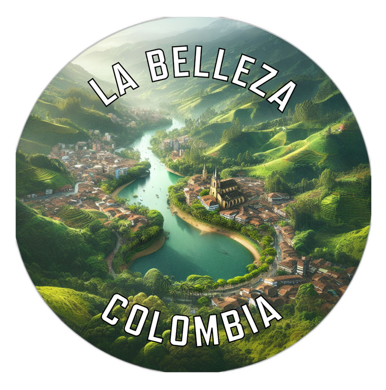 La Belleza Colombia Souvenir Die Cut Flat Magnet 6-Inch