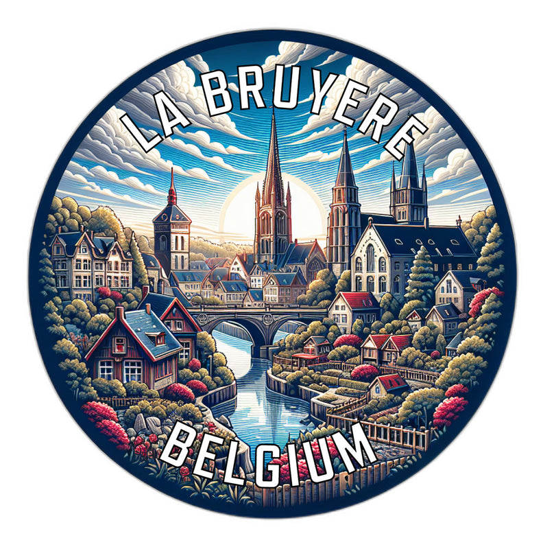 La Bruyere Belgium Souvenir Die Cut Flat Magnet 6-Inch