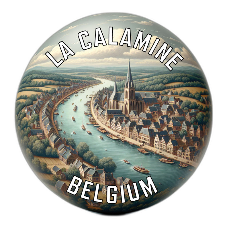 La Calamine Belgium Souvenir Die Cut Flat Magnet 4-Inch