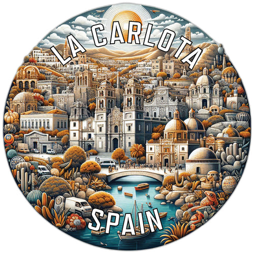 La Carlota Spain Souvenir Die Cut Flat Magnet 6-Inch