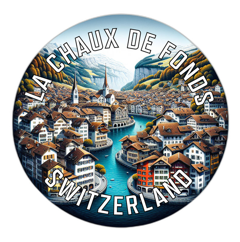 La Chaux de Fonds Switzerland Souvenir Vinyl Decal Sticker 2-Inch